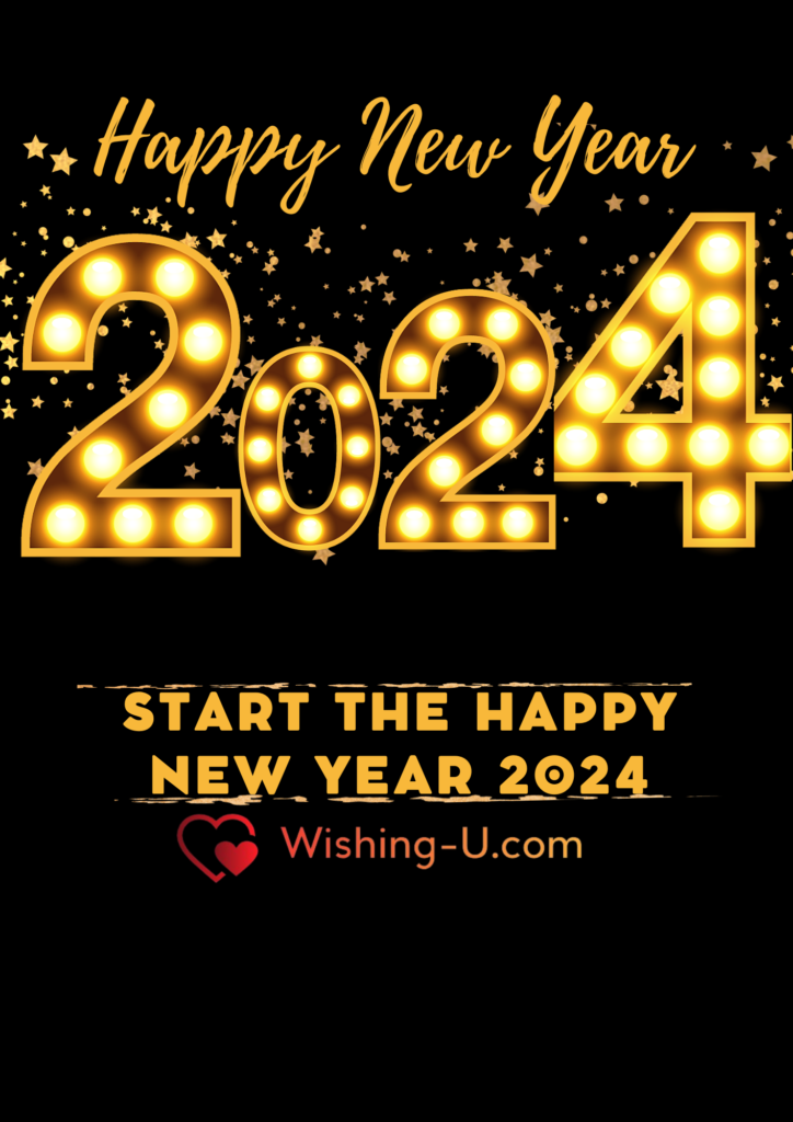 Happy New Year 2024 HD Wallpaper