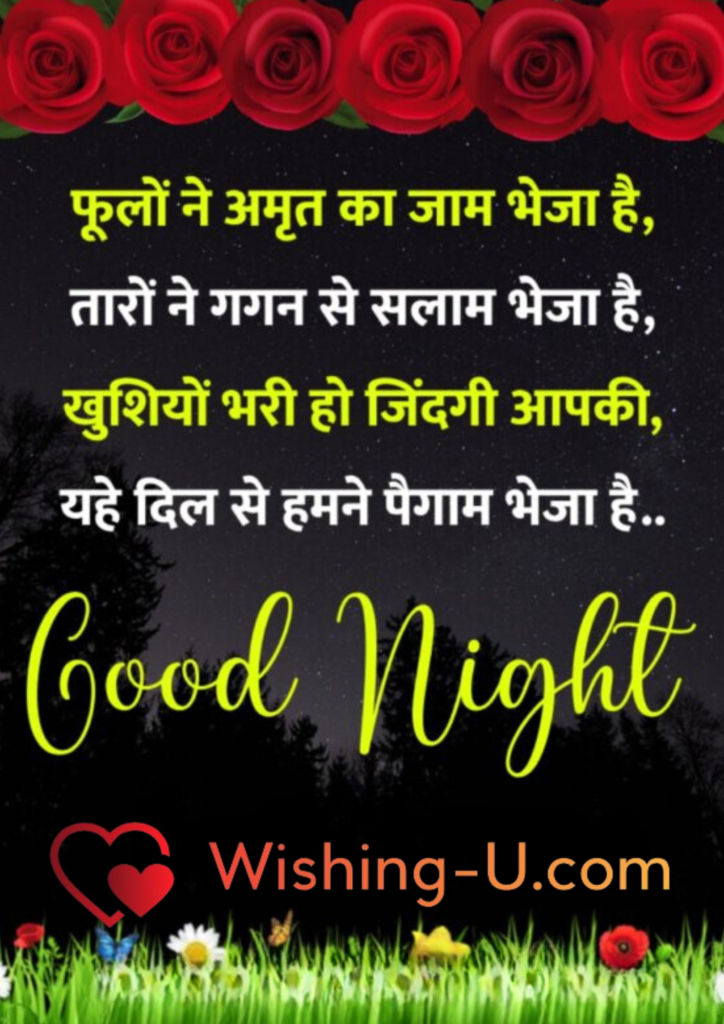 Good Night Hindi Shayari Image
