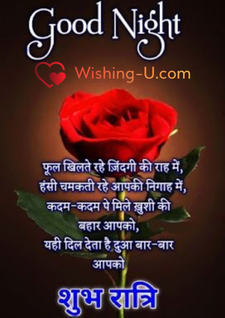 Good night Hindi Shayari Photo